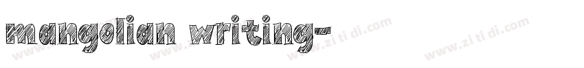 mangolian writing字体转换